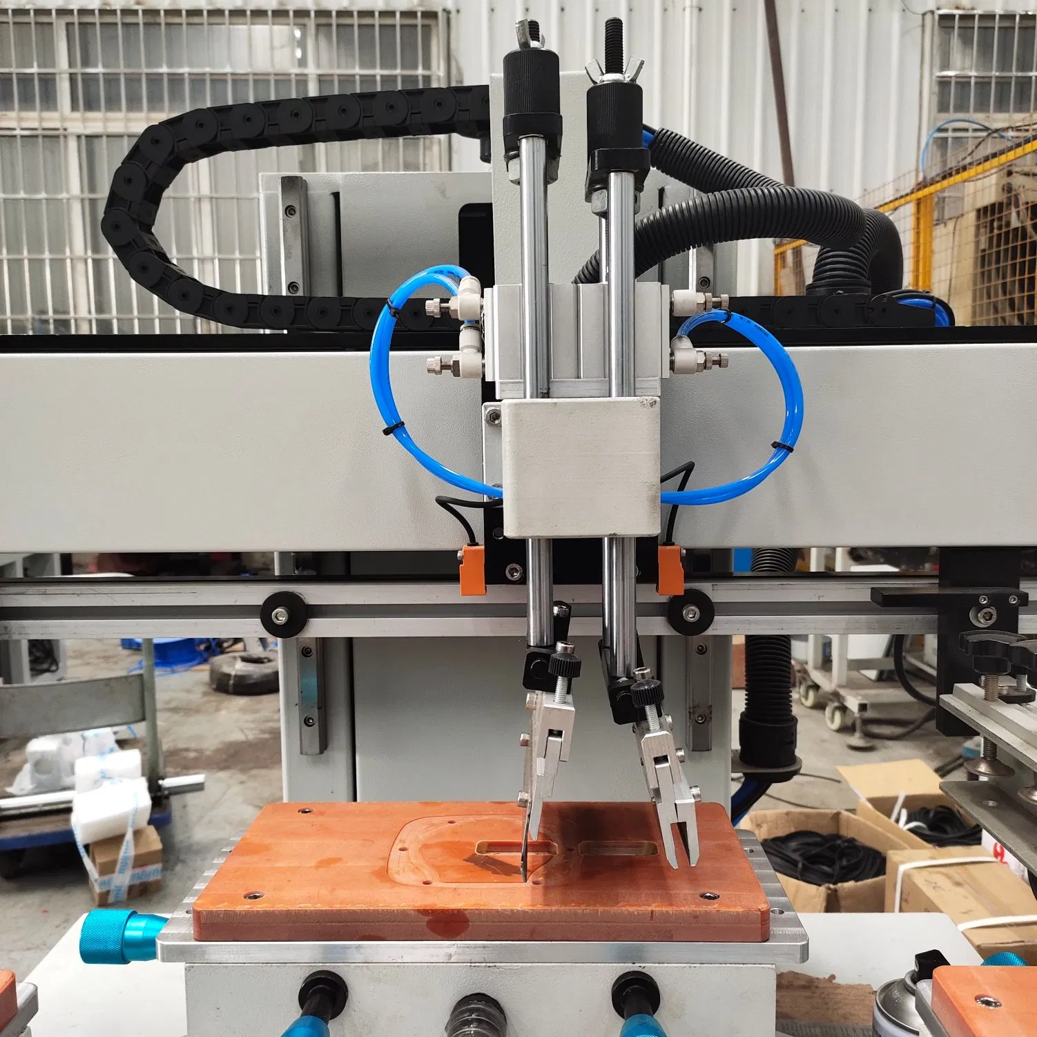 Semi Automatic Flatbed Rotary Vacuum Table Screen Printing Machine for Plastic Cosmetic Case Box Paper Board