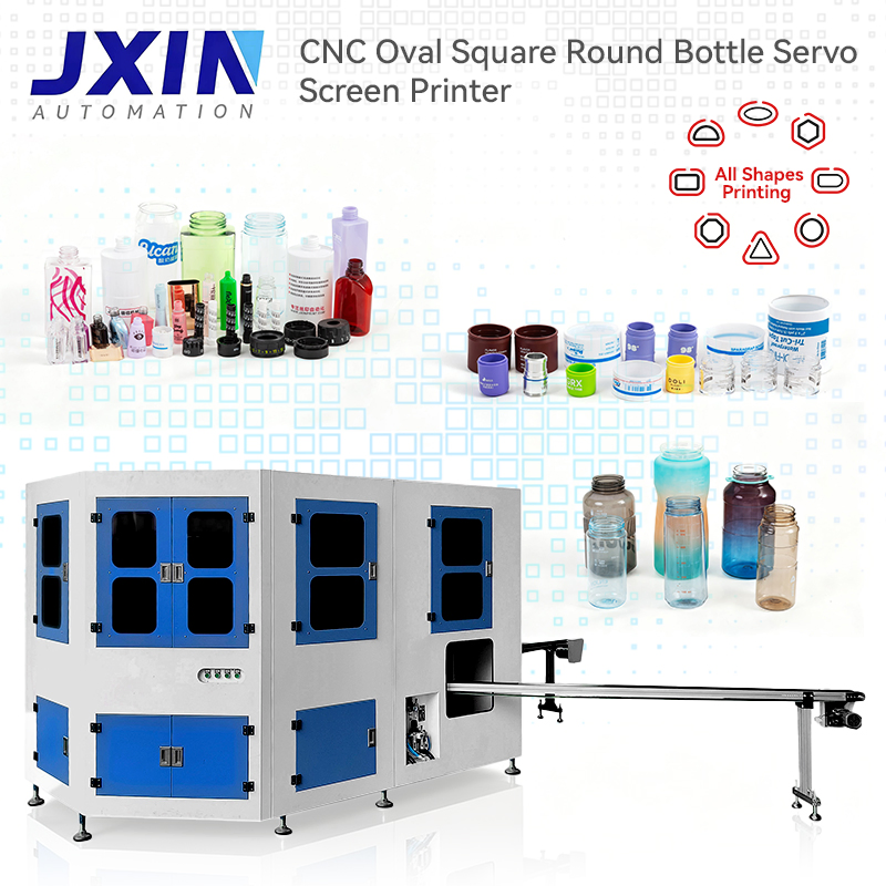 High-Speed Two Color Full Automatic Silk Screen Printing Machine for Cosmetic Glass Plastic Bottles Jar Container with LED UV Curing