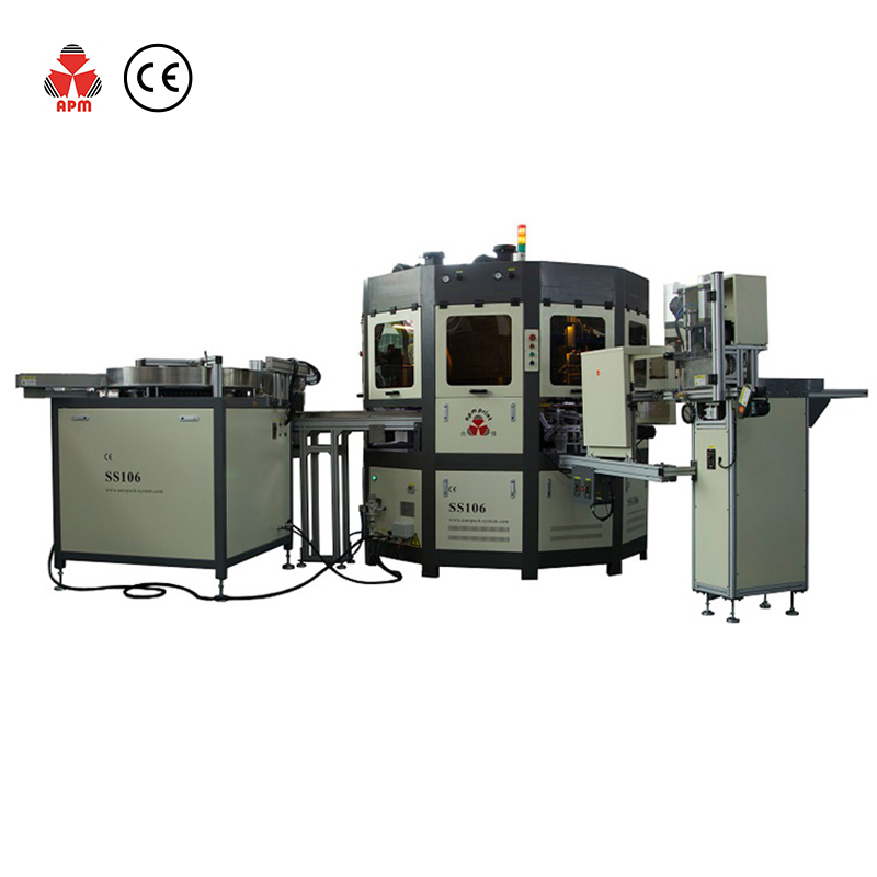 Ss106 2-3 Colors All Servo Driven High Accuracy UV Automatic Glass Cosmetic Wine Bottle Cylindrical Screen Printing Machine