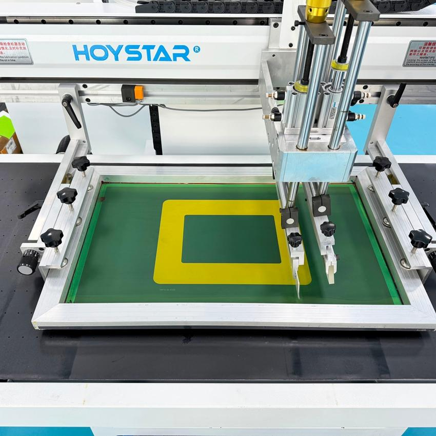 Flatbed 1 Color Screen Printing Machine with Conveyor Belt Table for Non Woven Bags