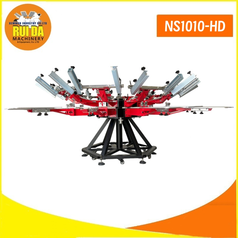 Ns1010-HD Serigraphy Manual 10 Color 10 Station Screen Printing Printer System Machine for T-Shirt