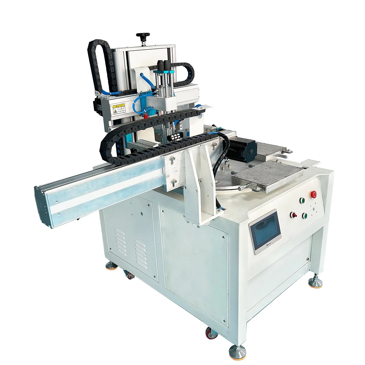 Hot-Seller 4-Station Rotary Screen Printing Machine for Ruler Thermometers and License Plates