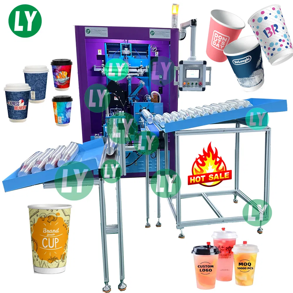 Plastic Glass Auto Printing Machine Plastic Glass Cup Logo Screen Printing Machine