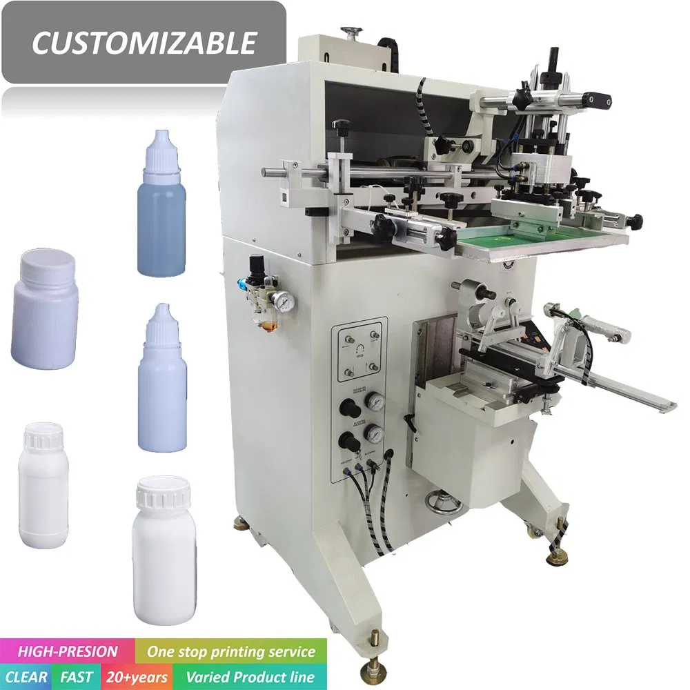 Semi-Automatic Silicone Wristband/Bottle Mug Cylinder Screen Printing Machine New Condition for Card Printer Sale