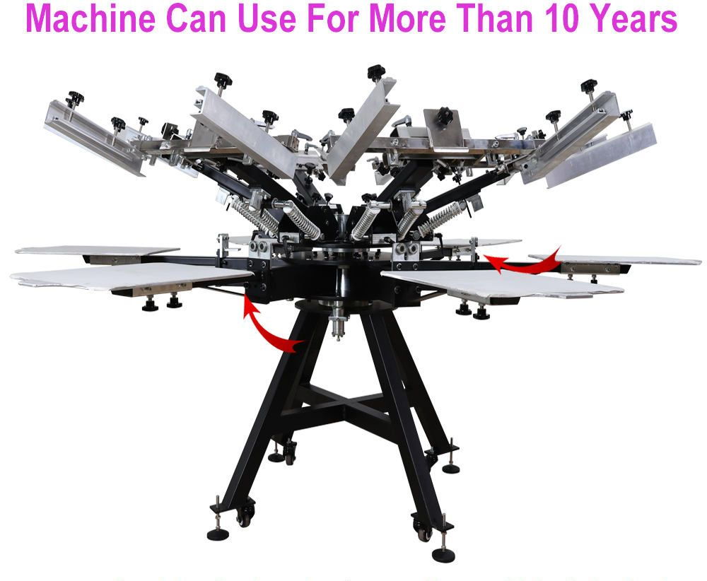 Ns606-HD 6 Color 6 Station Silkscreen Printing Machine Screen Manual Printing Machine with Stand for Dly T Shirt Printing