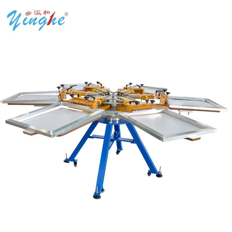 6 Color 6 Station Screen Printing Machine for Textile/Garment Printing