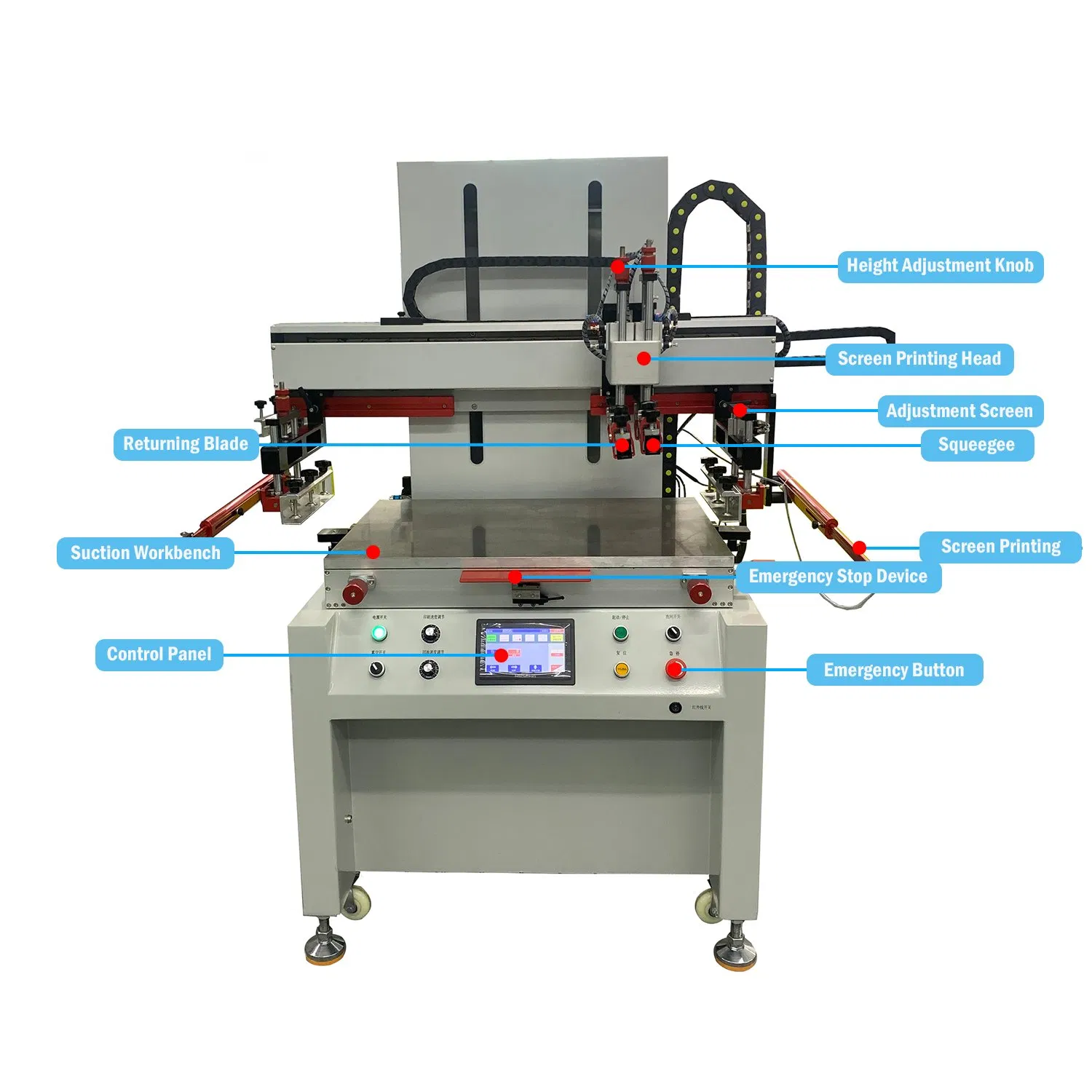 Functional Semi-Automatic Flatbed Screen Printing Machine for Flat Bags Plastic Sheets Badges