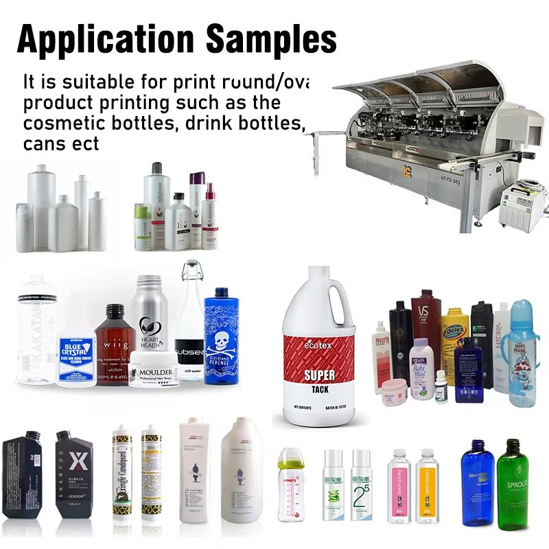 New Multi Color Servo-Driven Automatic 5-Station Screen Printing Machine UV Curing System for Square Bottles Cylinder Containers