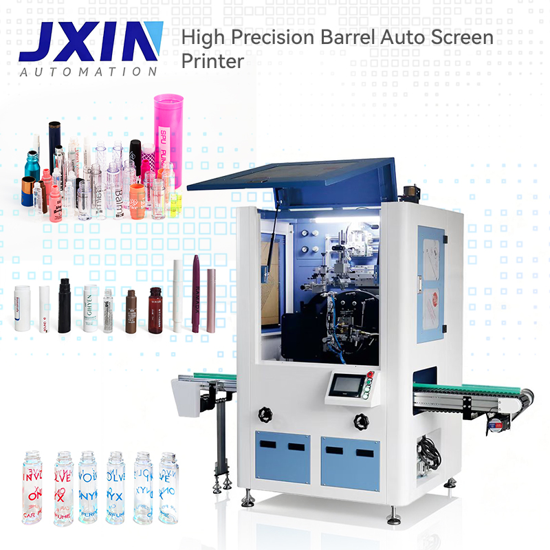 Robust Precision Automatic Screen Printrt for Plastic Tube Barrel Bottles with Flame Treatment and UV System
