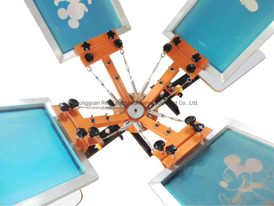 Manual Multi Colors 4 Colors 2 Station T-Shirt Textile Garments Cloth Screen Printing Machine