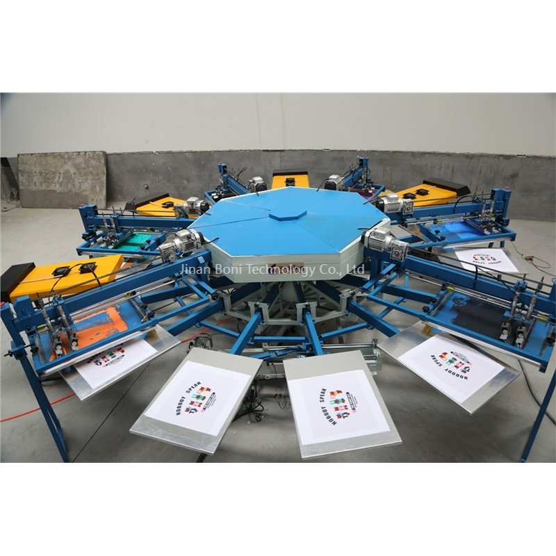 Automatic 4 Color 10 Station Screen Printing Equipment with Flash Dryer