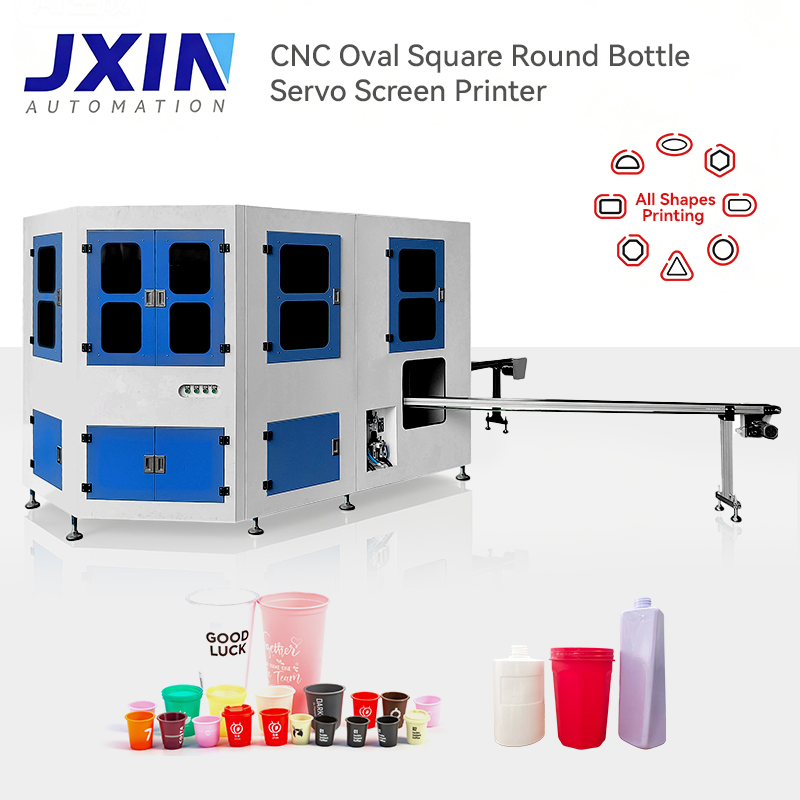 High-Speed Round Square Oval Bottle 1 2 Color Automatic Screen Printing Machine with Advance LED UV Drying System
