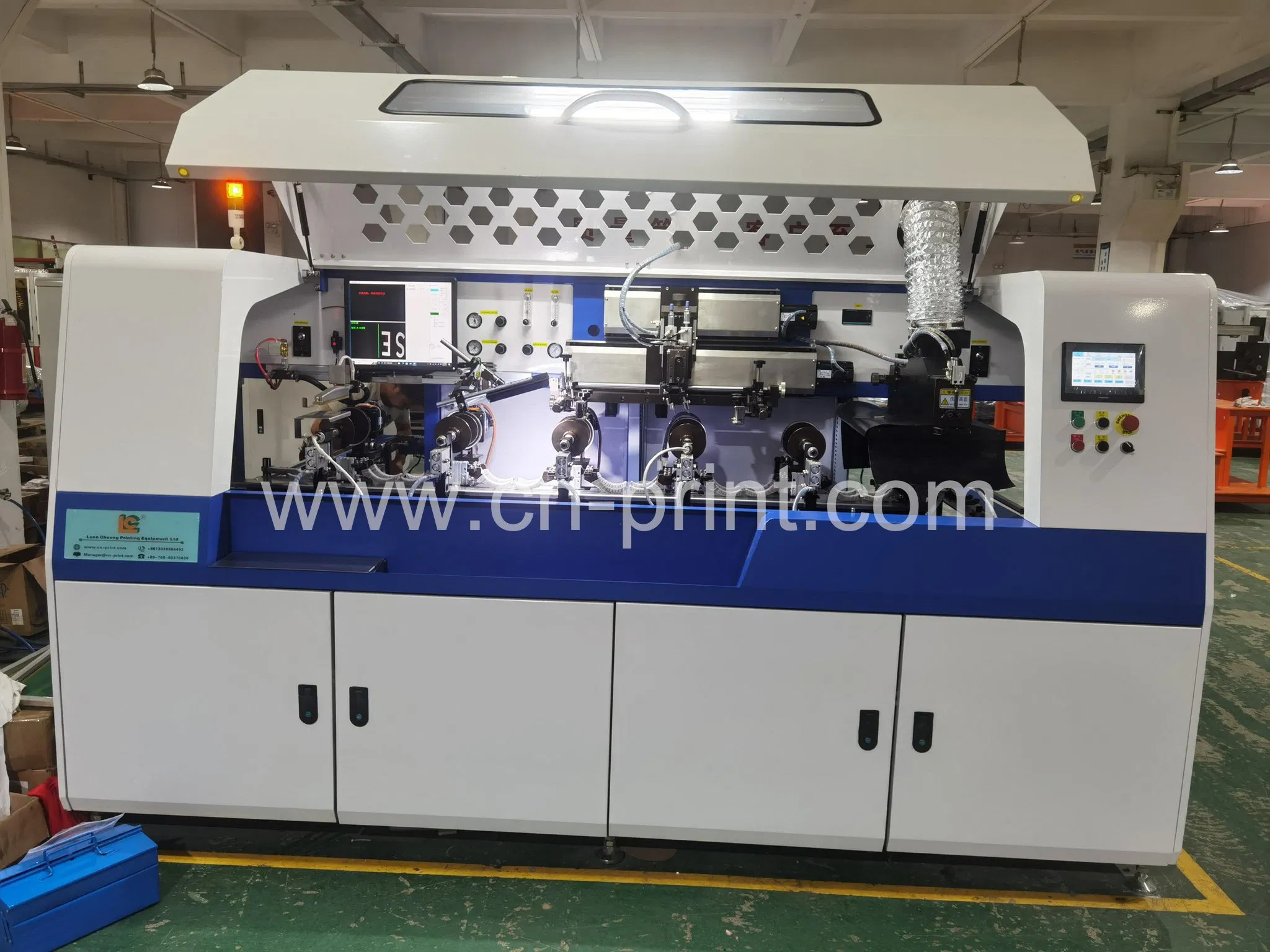 Automatic Servo CNC Cylinder Silk Screen Printing Machine for Round Oval Square Glass Plastic Bottle Jar Container Cans