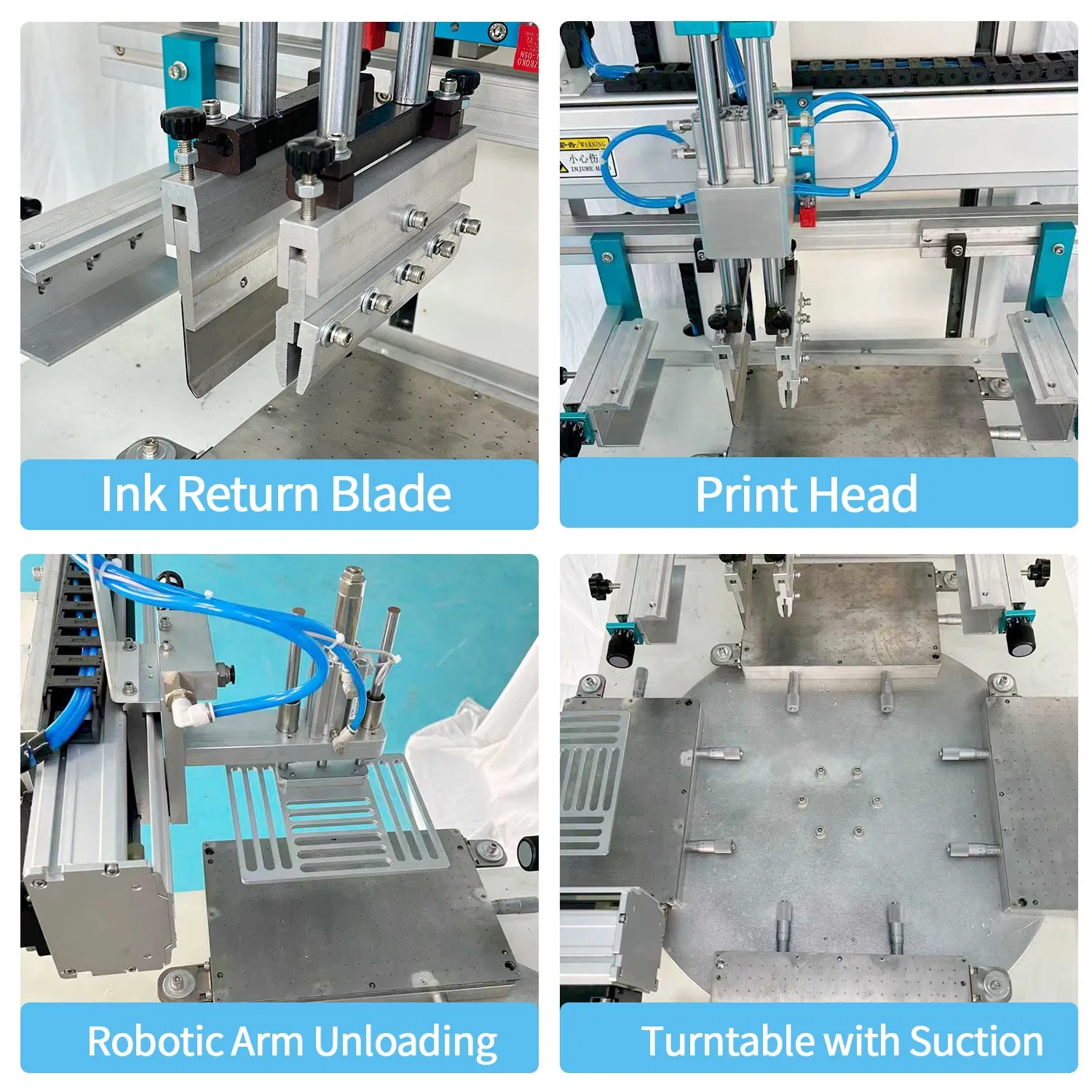 Hot-Seller 4-Station Rotary Screen Printing Machine for Ruler Thermometers and License Plates
