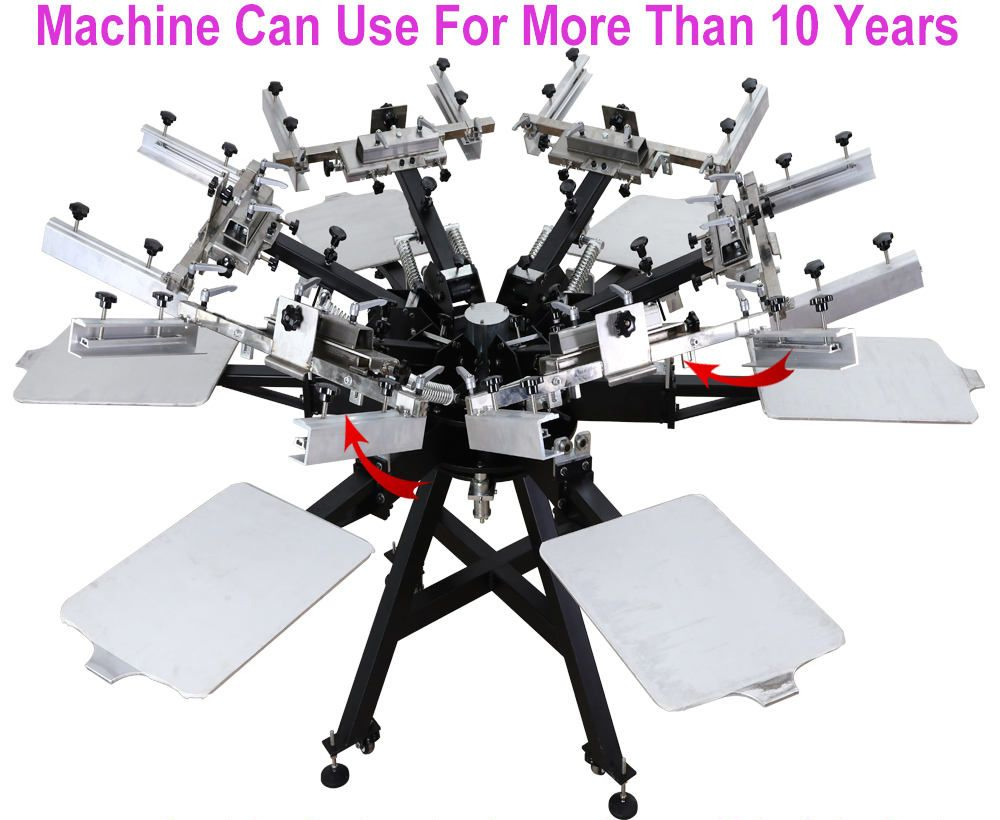 Ns606-HD 6 Color 6 Station Silkscreen Printing Machine Screen Manual Printing Machine with Stand for Dly T Shirt Printing