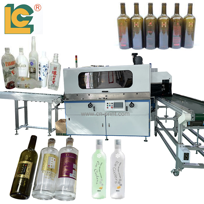 High Accuracy Cylinder Bottle Screen Printing Machine for Wine Bottle Printing