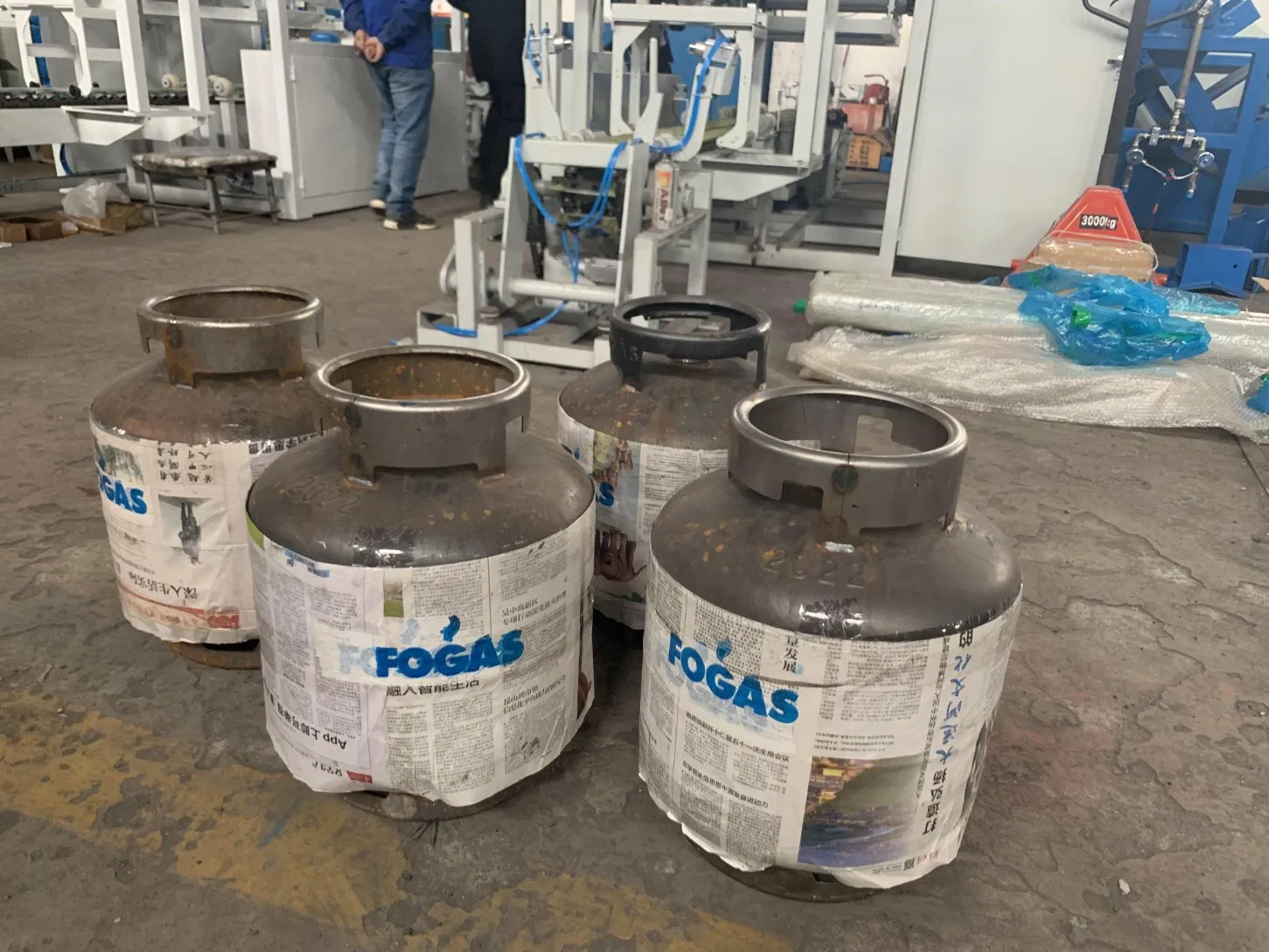 LPG Gas Cylinder Silk Screen Words Logo Printing Machine Manufacture