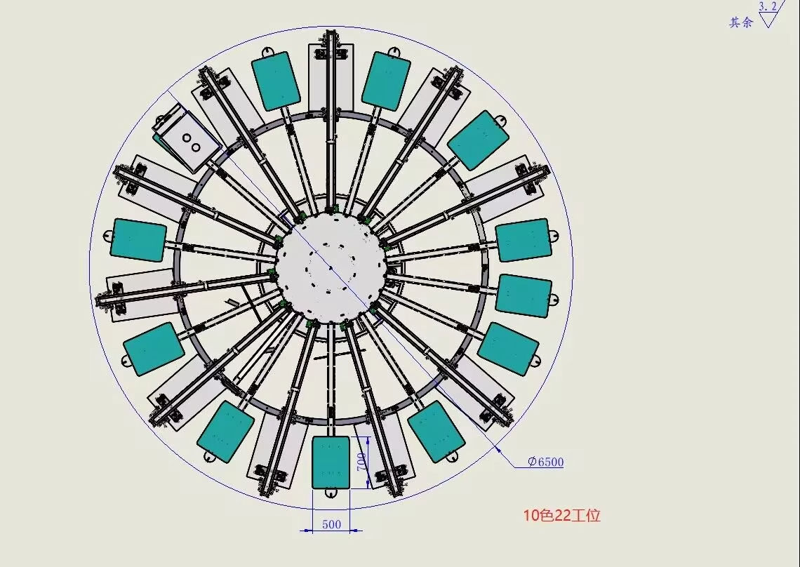 Nm1022 Automatic 10 Color 22 Stations Rotary Screen Printing Octopus Screen Printing Equipment Machine for T-Shirt