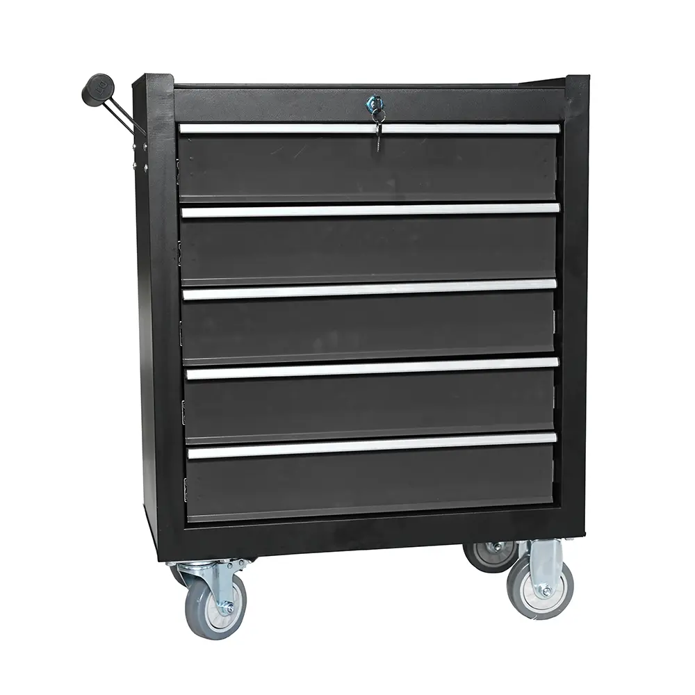 Famous Black Multi-Function Large Roller Storage Mobile Tool Cabinet Trolley with 5 Drawers Suppliers, Products