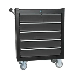 Famous Black Multi-Function Large Roller Storage Mobile Tool Cabinet Trolley with 5 Drawers Suppliers, Products