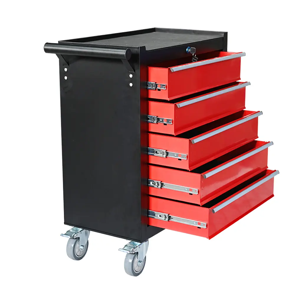 Wholesale Black and Red Five Drawer Tool Cabinet Manufacturer, Products