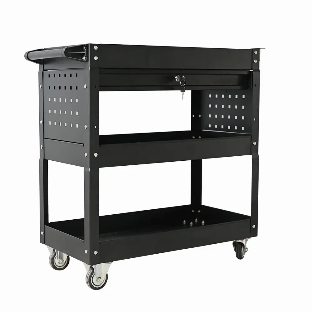 OEM Three Shelf Tool Trolley with Drawer Exporter, Companies