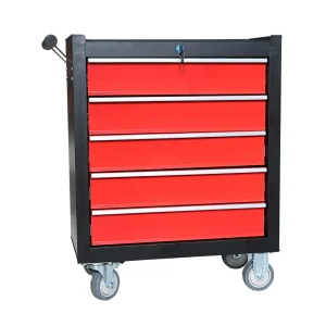 Best China Factory Suppliers Black & Red Multi-Function Rolling Tool Cabinet Trolley with 5 Drawers for Garage Storage Factories, Products