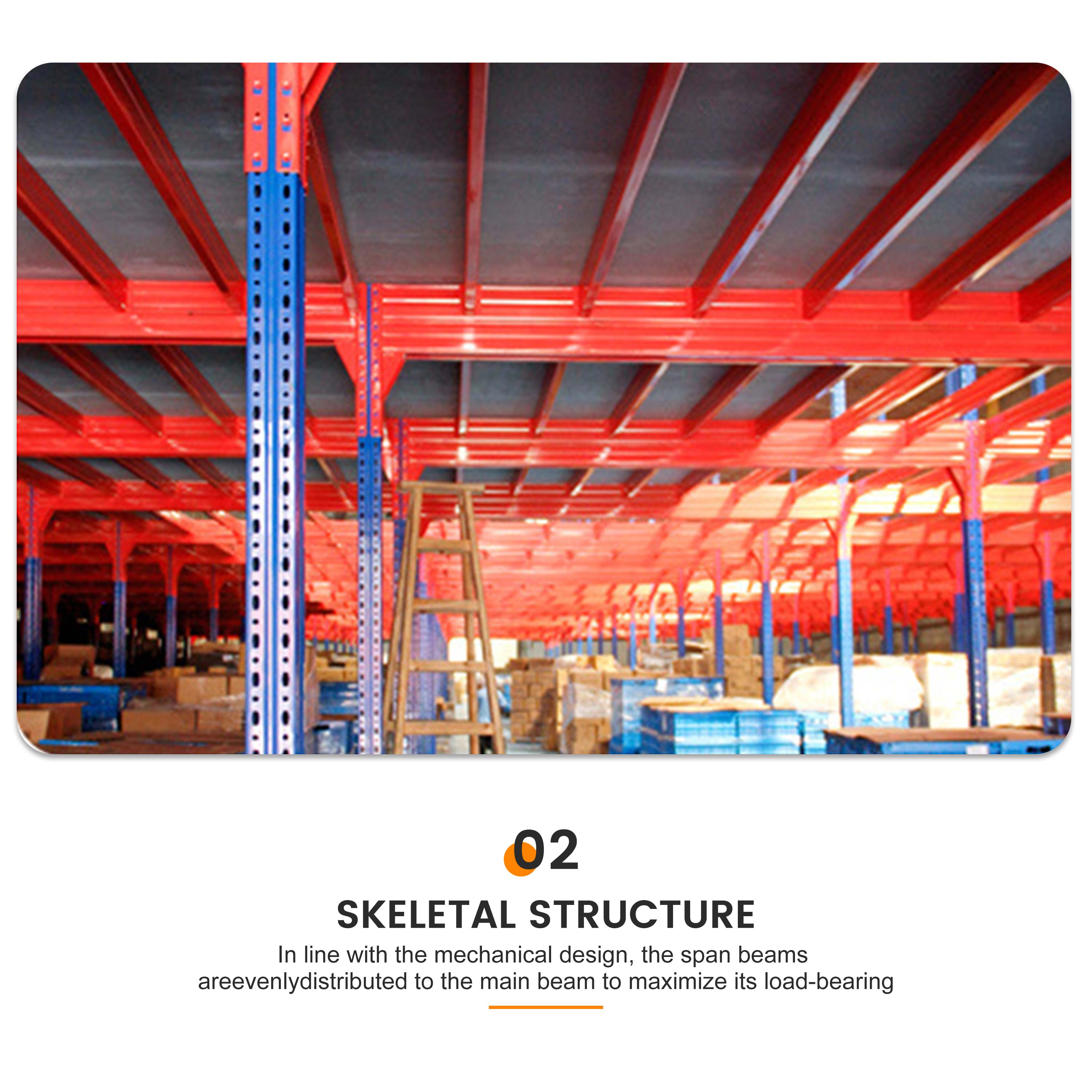 High Capacity Customizable Anti-Corrosion Cold Rolled Steel Multi Level Storage Rack System Warehouse Mezzanine Floor