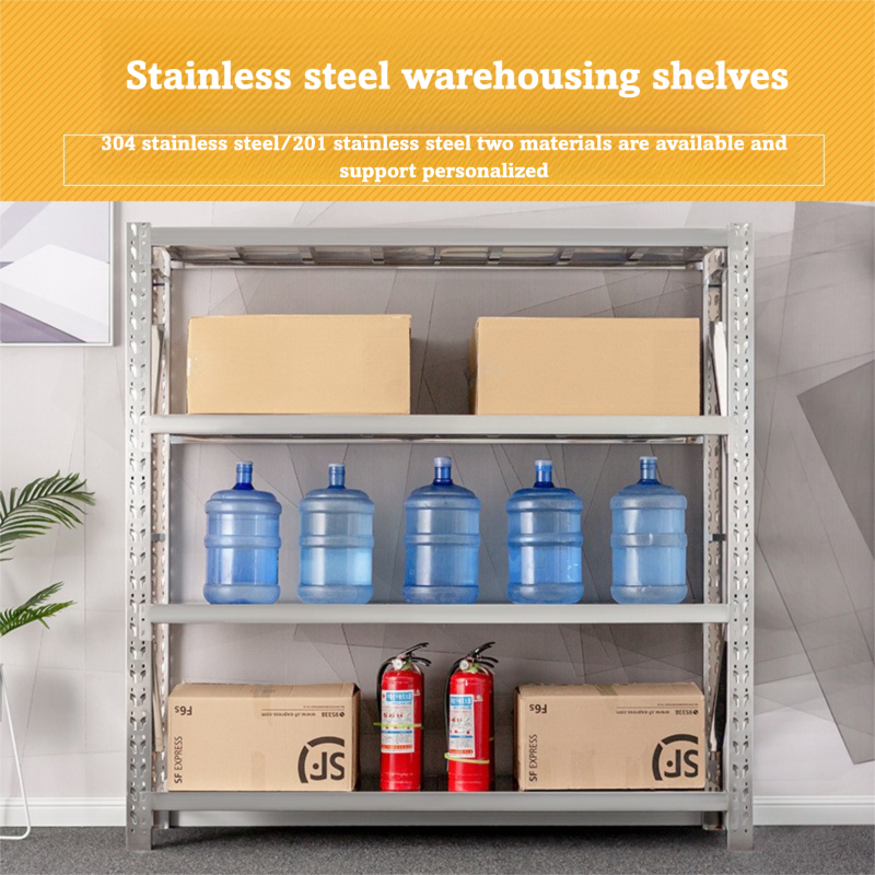 5-Layer Bolt-Free Galvanized Metal Frame Shelves Light-Duty Warehouse and Garage Storage Bolt-Free Stacking Racks & Shelves garage shelving