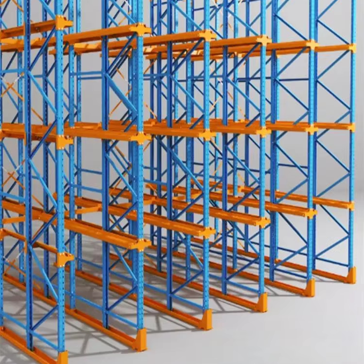 Drive-In Pallet Rack Storage System Cold Rolled Steel Multi-Level Warehouse Rack Anti-Rust Corrosion Protection Powder Coated