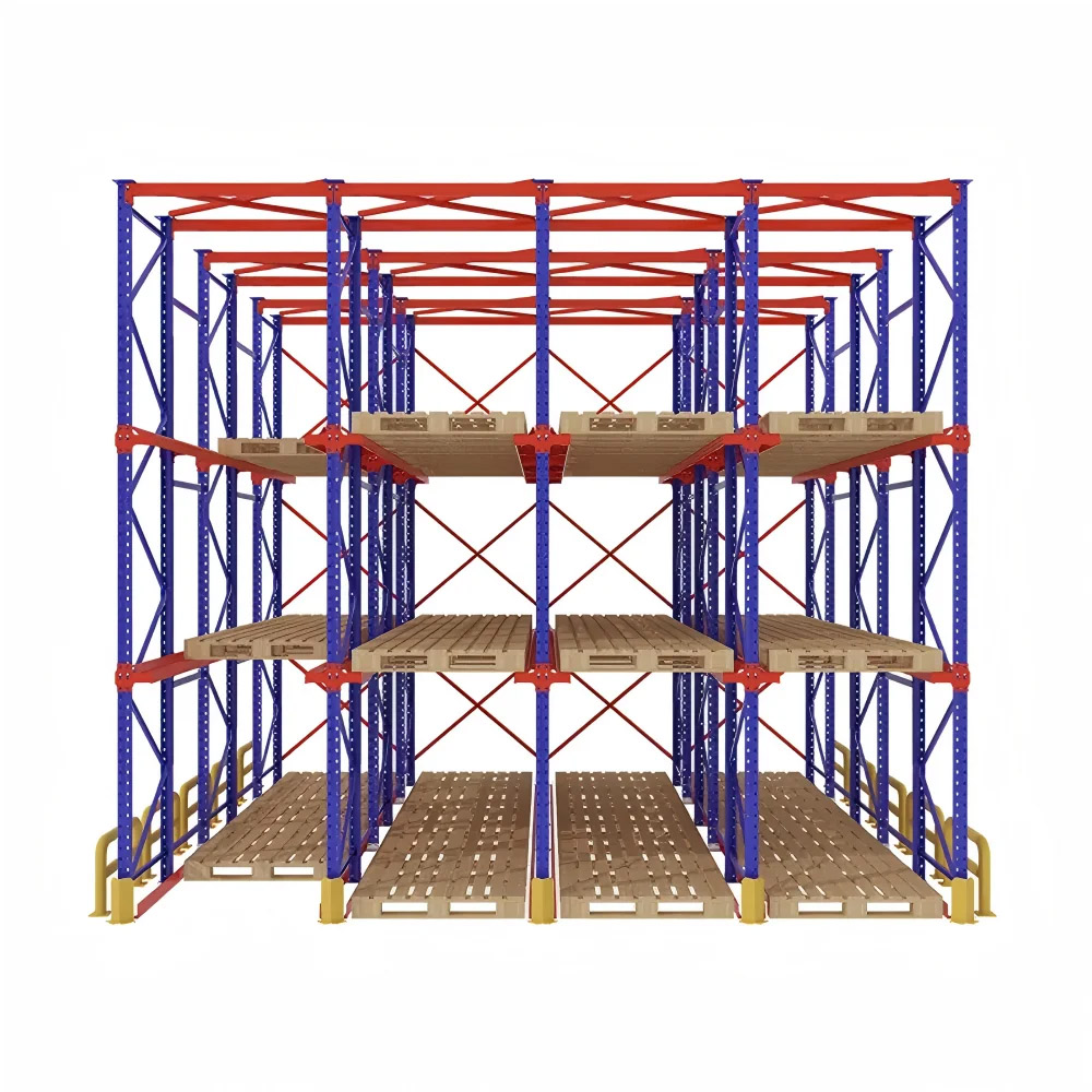 Industrial Heavy-Duty 5-Layer Durable Drive-In Rack Shelving Units for Warehouse and Garage Storage