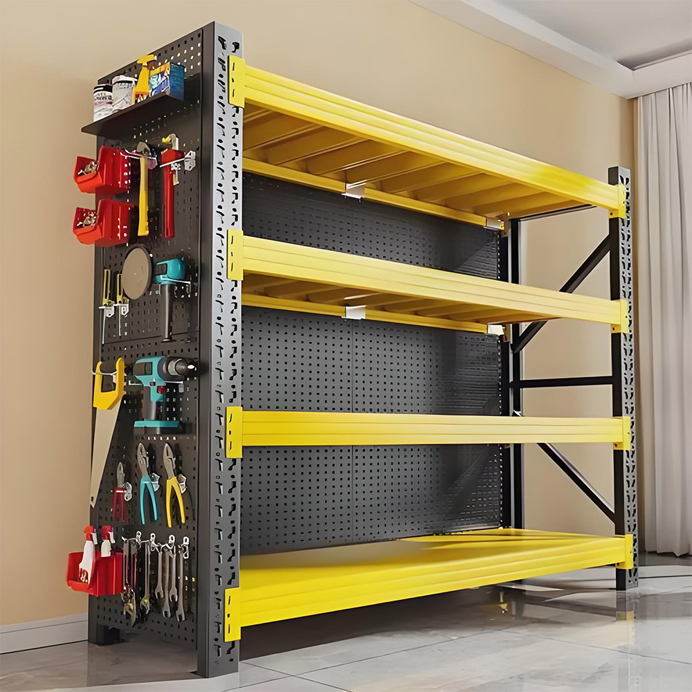 Industrial Yellow and Black Combination Shelves Metal Storage Racks for Warehouse Use Steel Pallet Racking Stacking Rack