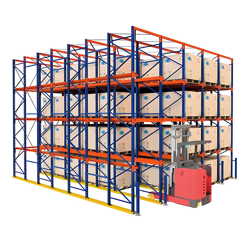 Steel Through-Type Display Rack with Powder Coating Finish Drive-In Pallet Rack Corrosion Protection Feature