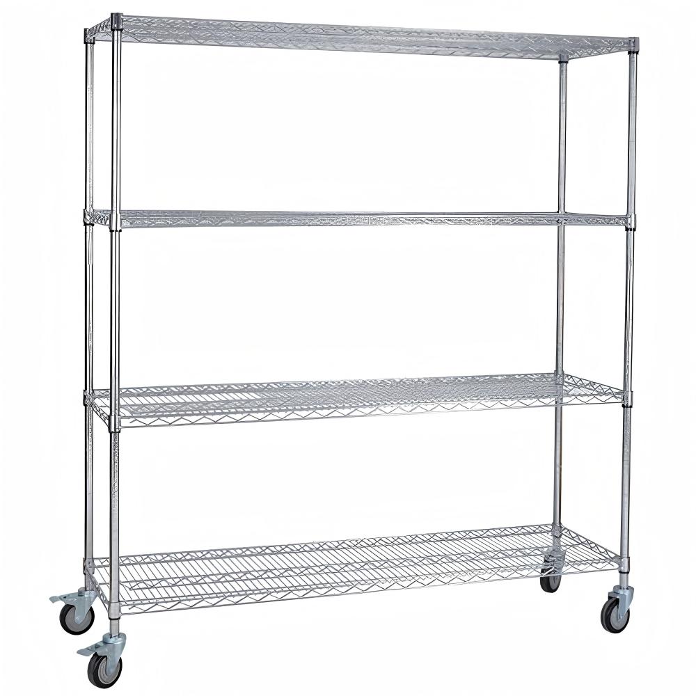 4-Layer Chrome Wire Storage Shelf Trolley Rack Electrostatic Discharge Printed Circuit Board Reel Shelf Corrosion Protection Raf