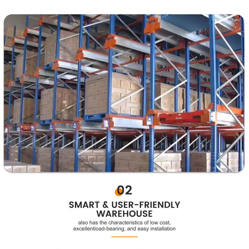 Stable Heavy Duty Drive-In Racking System Powder Coated Steel Warehouse Pallet Storage Rack
