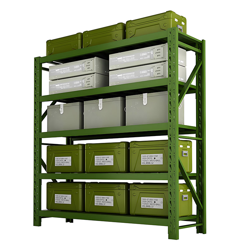 Minimalist Design 300/Kg Green Load-bearing Metal Storage Racks for Hotel Apartments and Hospitals Garage Shelving