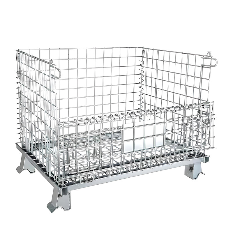 Customizable Metal Storage Rack with Logistics Wheels Light Duty Mild Steel Wire Container ODM & OEM Supplier