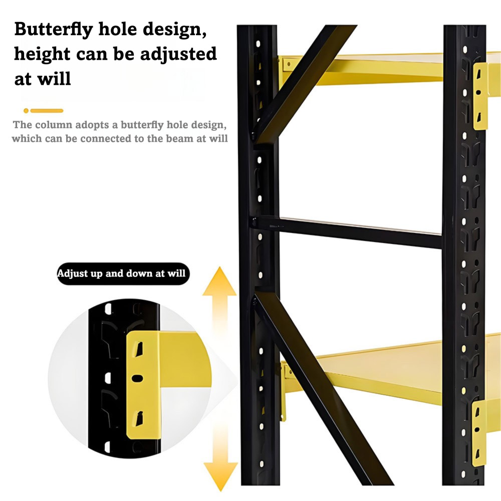 Industrial Yellow and Black Combination Shelves Metal Storage Racks for Warehouse Use Steel Pallet Racking Stacking Rack