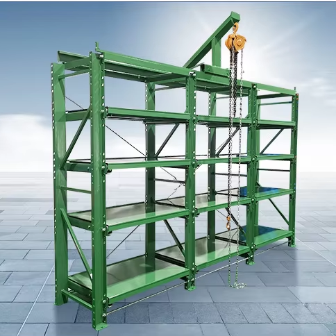 Industrial Heavy Duty 5-Layer Cold Rolled Steel Boltless Sliding Mold Rack Anti-Rust Corrosion Protection Removable Drawer
