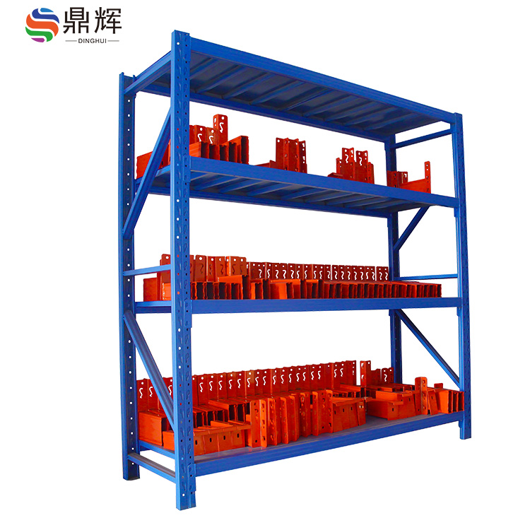 4-layer Adjustable Heavy-duty Logistics Warehouse Shelf System. Warehouse Shelves Without Bolts. Steel Metal Shelves.