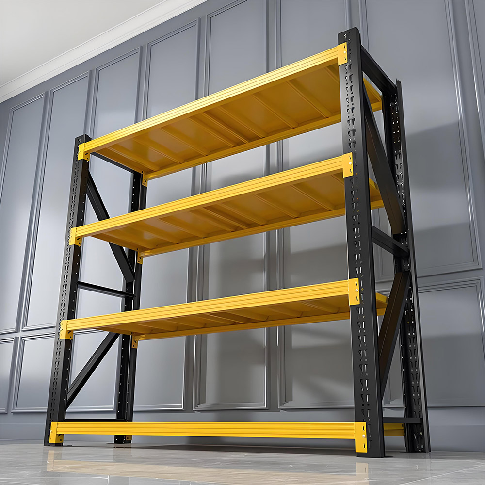 Industrial Yellow and Black Combination Shelves Metal Storage Racks for Warehouse Use Steel Pallet Racking Stacking Rack