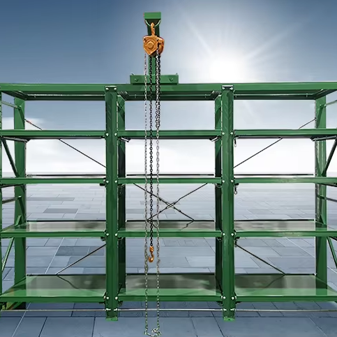 Industrial Heavy Duty 5-Layer Cold Rolled Steel Boltless Sliding Mold Rack Anti-Rust Corrosion Protection Removable Drawer