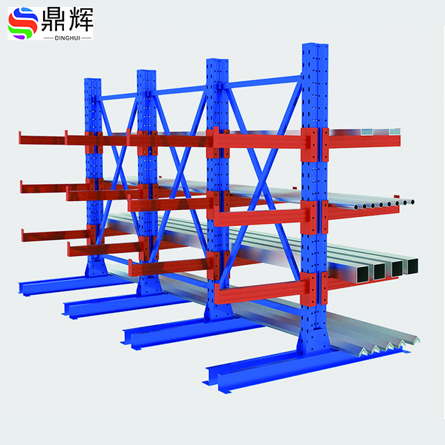 Steel Pipe Warehouse Shelf Q235B Steel Heavy Cantilever Shelf