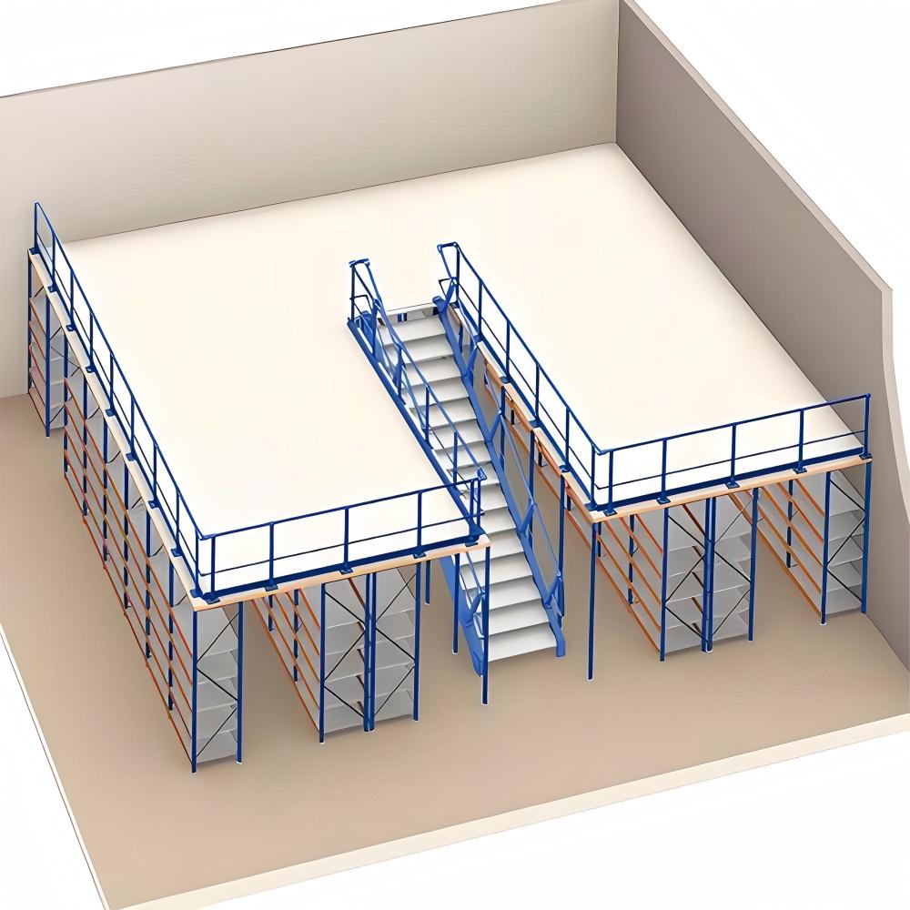 Corrosion Protected Steel Mezzanine Floor Rack for Warehouse Storage & Cargo Lift Racking Attic Storage Solution Garage Shelving