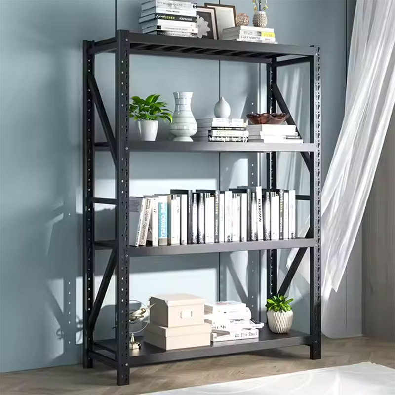 Workshop Storage Racks Steel Warehouse Shelves Shelving Garage Metal Racks for Warehouse Storage Black Warehouse Shelves