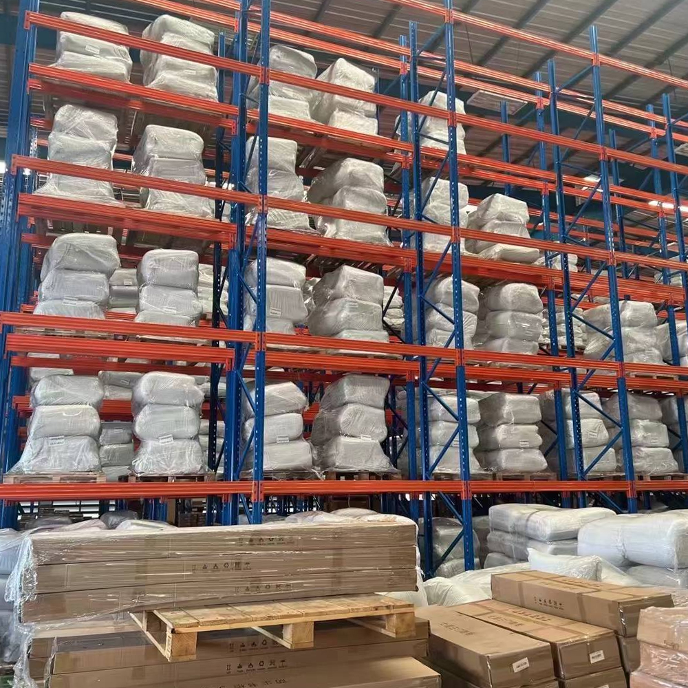 Industrial Warehouse Adjustable Multi-Tier Shelving - Epoxy Powder Coated Heavy-Duty Steel Pallet Rack