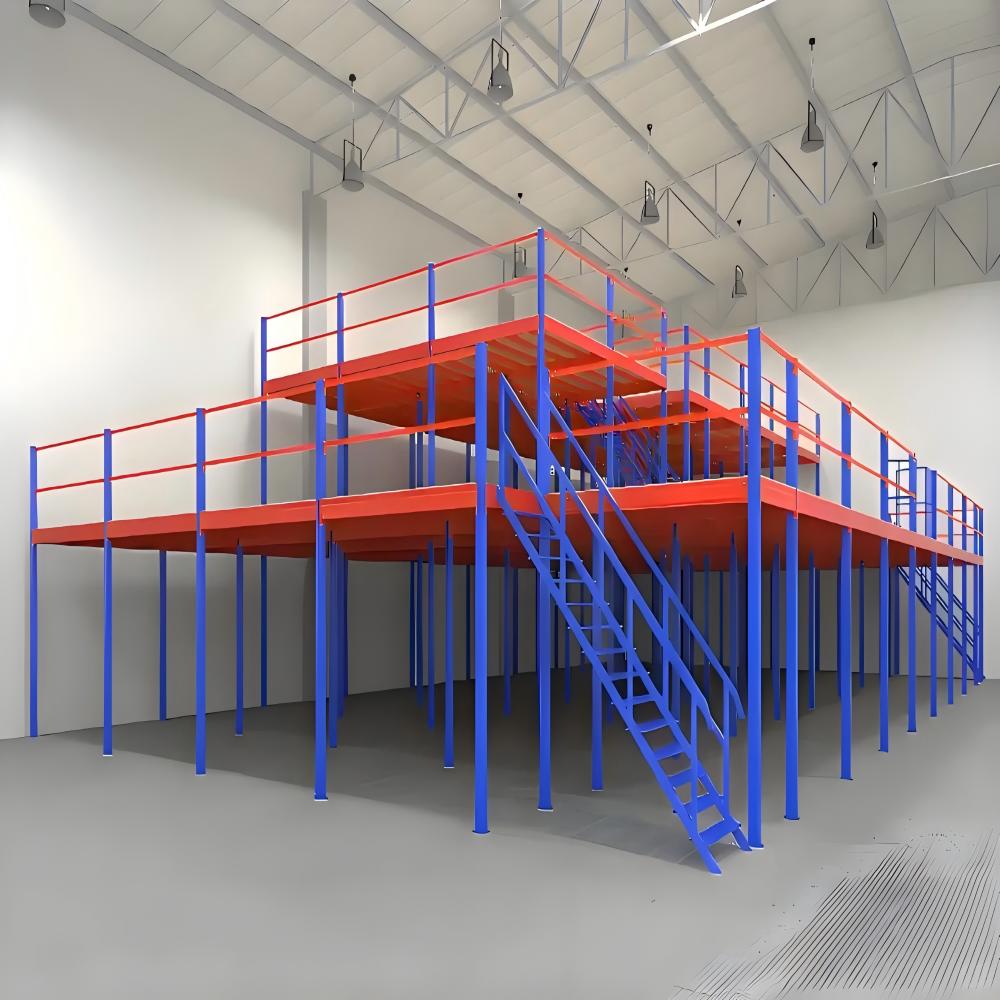 Industrial Selective Pallet Rack Durable Steel Mezzanine Floor Beams and Shelves Anti-Corrosion Warehouse Storage Solution