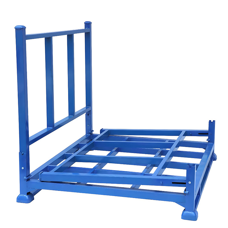 Pallet Collapsible Containers Cold Rolled Steel Warehouse Rack Heavy Duty Stackable Anti-Rust Customized Powder Coated Foldable