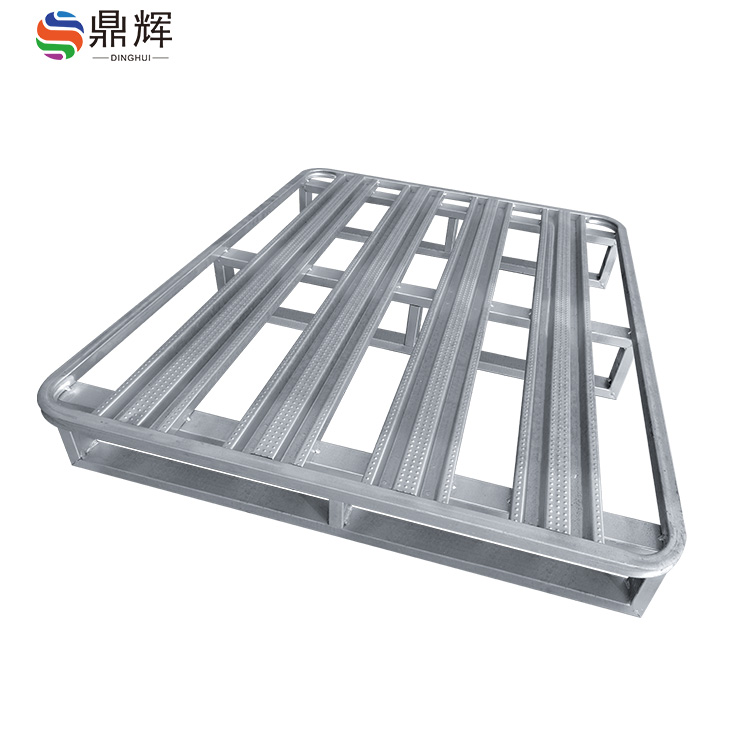 Heavy-duty Warehouse Shelves, Double-sided Steel Storage, Large-capacity Pallet for Forklift, Steel Pallets, Heavy-duty Pallets
