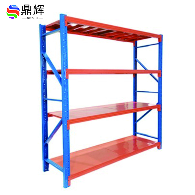4-layer Adjustable Heavy-duty Logistics Warehouse Shelf System. Warehouse Shelves Without Bolts. Steel Metal Shelves.
